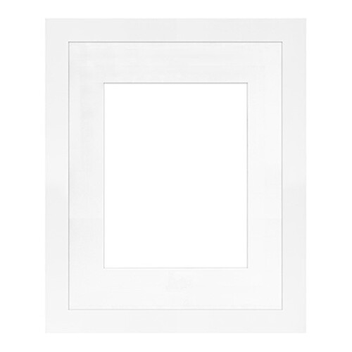 MCS Framatic Metro Frame with 16 x 20" Glass and 11 x 14" Mat (White)