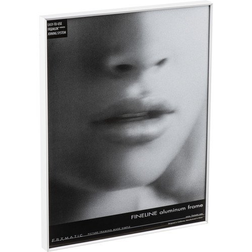 MCS Framatic Fineline Aluminum Frame with 11 x 17" Glass (White)