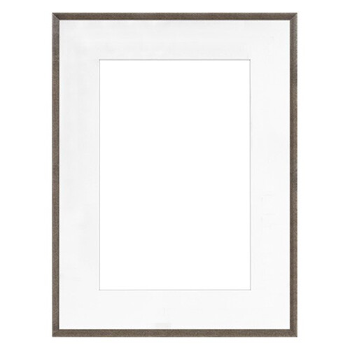 MCS Framatic Woodworks Frame with 18 x 24" Glass & 12 x 18" Mat Opening (Barn Gray)