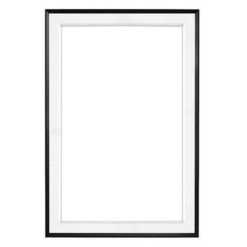 MCS Framatic Fineline Aluminum Frame with 4 x 6" Glass and 4 x 6" Mat (Black)