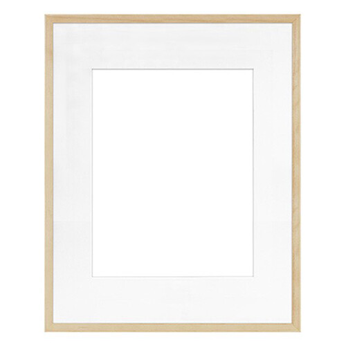 MCS Framatic Woodworks Frame with 16 x 20" Glass & 11 x 14" Mat Opening (Natural)