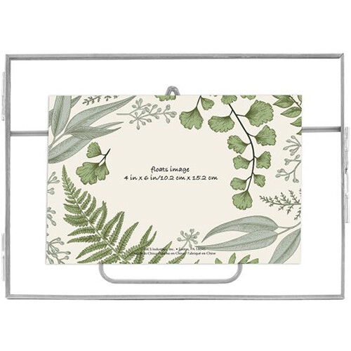MCS 6 x 8" Matted to 4 x 6" Pressed Glass Frame (Silver)