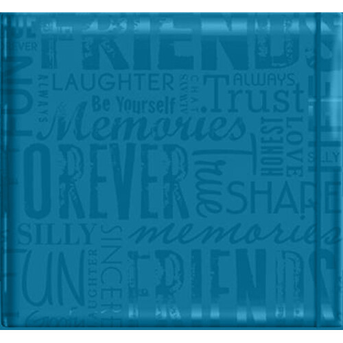 MCS Embossed Gloss Expressions Friends Album (100 Pockets, Teal)