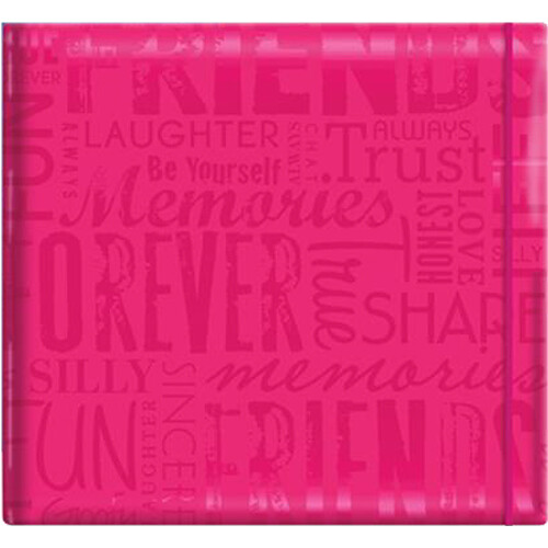 MCS 12 x 12" Scrapbook Album (Pink, Embossed Friends)