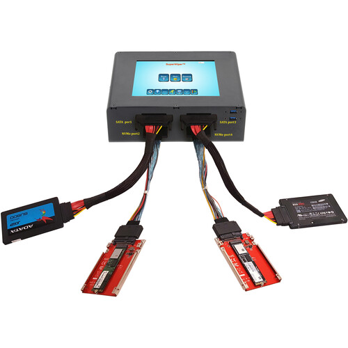 MediaClone SuperWiper 8" NVME + 7 SATA/SAS Portable Data Erase Unit