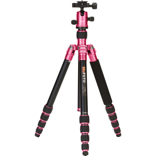 MeFOTO RoadTrip Aluminum Travel Tripod Kit (Hot Pink)