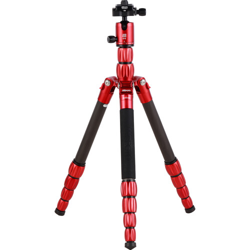 MeFOTO BackPacker S Carbon Fiber Travel Tripod (Red)