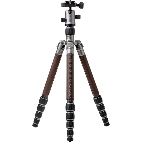 MeFOTO RoadTrip Classic Leather Edition Tripod (Carbon Fiber, Titanium with Brown Leather)