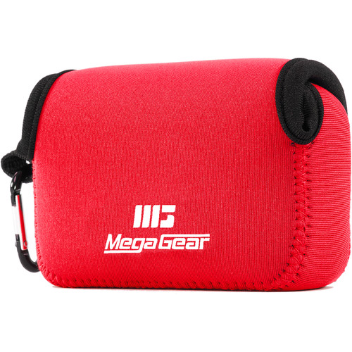 MegaGear Ultralight Neoprene Case for Select Sony and Canon Cameras (Red)
