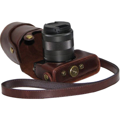 MegaGear Ever Ready Camera Case for Canon EOS M or M2 (Dark Brown)