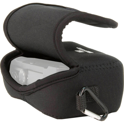 MegaGear Ultralight Neoprene Camera Case with Carabiner for Panasonic LUMIX DMC-LX10K (Black)