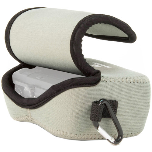 MegaGear Ultralight Neoprene Camera Case with Carabiner for Panasonic LUMIX DMC-LX10K (Gray)