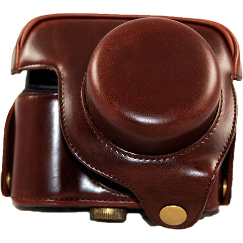 MegaGear Ever Ready PU Leather Camera Case and Strap for Canon PowerShot G1X (Dark Brown)