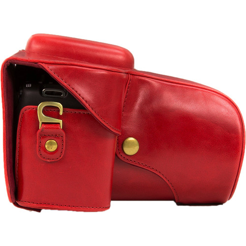 MegaGear Ever Ready PU Leather Case for Canon EOS Rebel T3, T2i, T2, 500D, 1000D with 18-55mm Lens (Red)