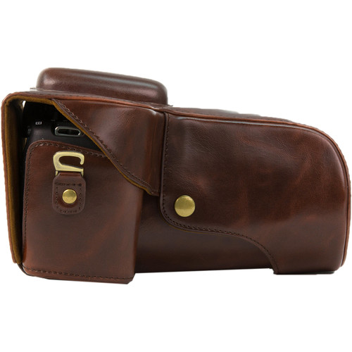 MegaGear Ever Ready PU Leather Case for Canon EOS Rebel T3, T2i, T2, 500D, 1000D with 18-55mm Lens (Dark Brown)