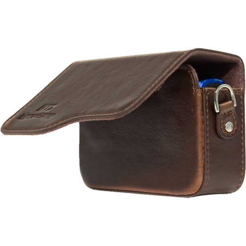 MegaGear Leather Case with Strap for Select Canon PowerShot Cameras (Dark Brown)