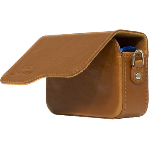 MegaGear Leather Case with Strap for Select Canon PowerShot Cameras (Light Brown)