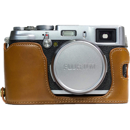 MegaGear Ever Ready PU Leather Half Case for Fujifilm X100S (Light Brown)