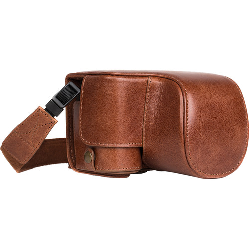 MegaGear Ever Ready Case for Sony a6500 with 16-50mm Lens (Brown, Leather)