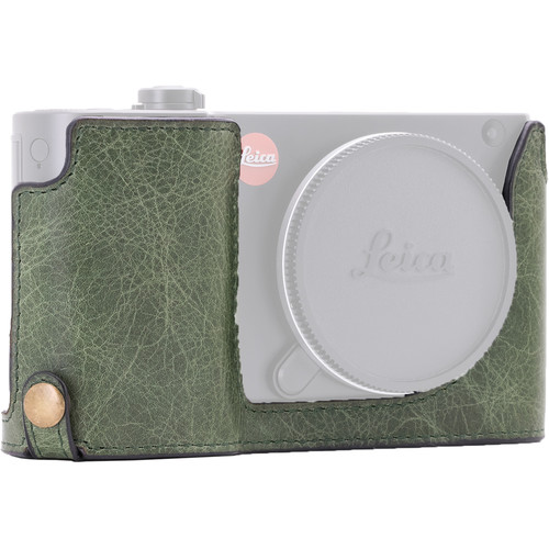 MegaGear Ever Ready Leather Half-Bottom Camera Case for Leica TL2, TL (Forest Green)
