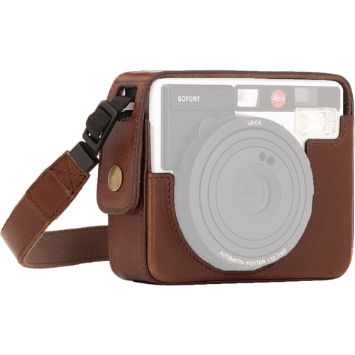 MegaGear Ever Ready PU Leather Camera Case for Leica Sofort Instant (Dark Brown)