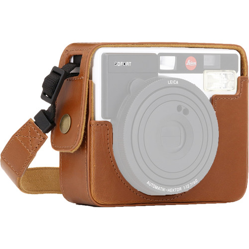 MegaGear Ever Ready PU Leather Camera Case for Leica Sofort Instant (Light Brown)