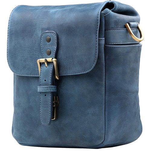 MegaGear Leather Camera Messenger Bag (Blue)