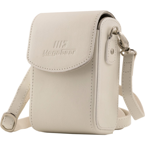MegaGear Leather Camera Case with Strap for Samsung WB350F (White)