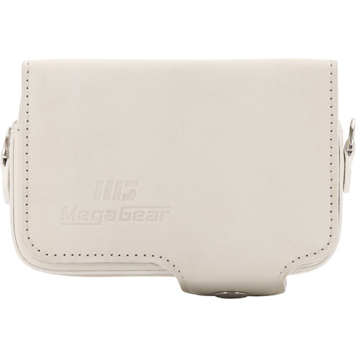 MegaGear Leather Case with Belt Loop for Select Sony Cyber-shot Cameras (White)