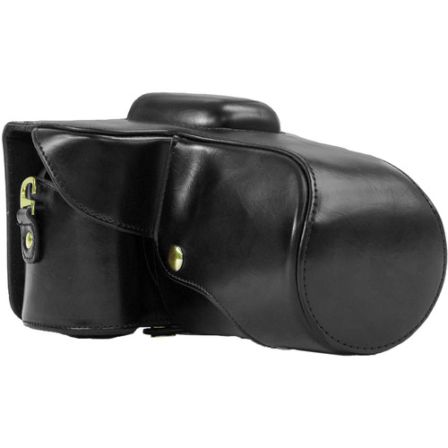 MegaGear Ever Ready Leather Camera Case for Nikon D5200 with 18-55mm VR Lens (Black)