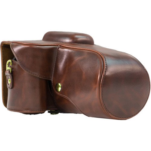 MegaGear Ever Ready Leather Camera Case for Nikon D5200 with 18-55mm VR Lens (Brown)
