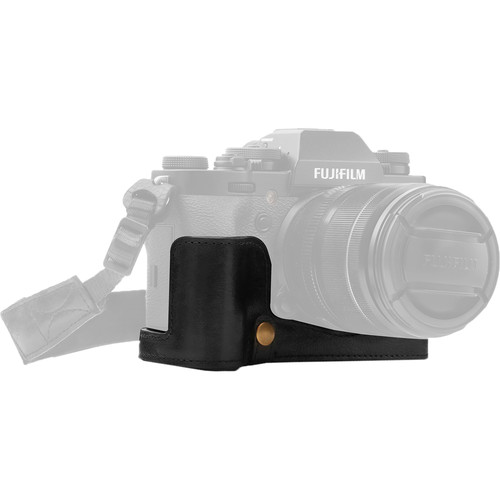MegaGear Fujifilm X-T3 Ever Ready Genuine Leather Camera Half Case and Strap (Black)