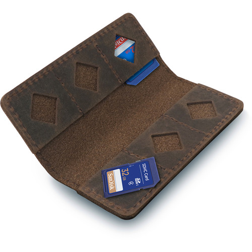 MegaGear Leather SD Card Holder (Cinnamon)