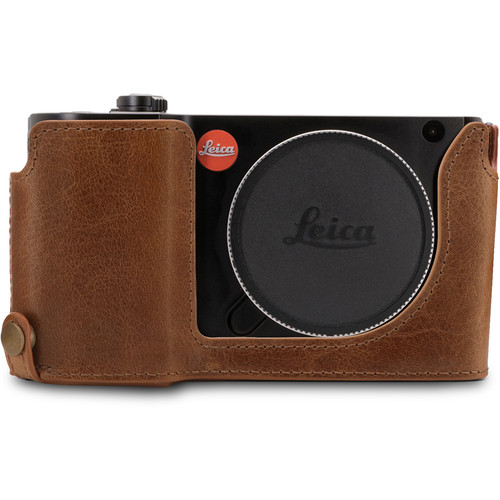 MegaGear Ever Ready Leather Half-Bottom Camera Case for Leica TL2, TL (Dark Brown)
