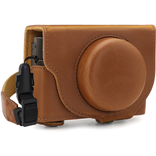 MegaGear Ever Ready PU Leather Camera Case for Sony Cyber-shot DSC-RX100 VII (Light Brown)