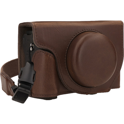 MegaGear Ever Ready PU Leather Camera Case for Canon PowerShot G5 X Mark II (Brown)