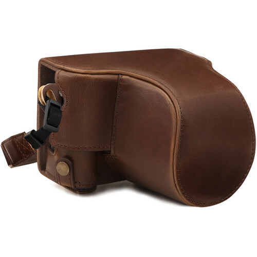MegaGear Ever Ready Leather Camera Case for Fujifilm X-A7 (Dark Brown)