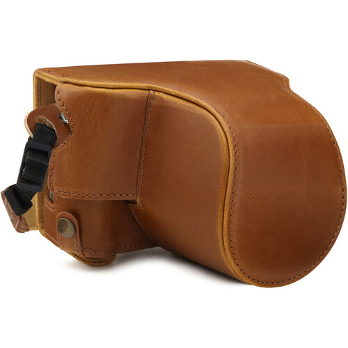 MegaGear Ever Ready Leather Camera Case for Fujifilm X-A7 (Light Brown)