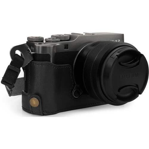 MegaGear Ever Ready Leather Camera Half Case for Fujifilm X-A7 (Black)
