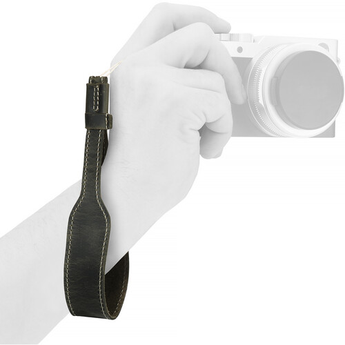 MegaGear Leather Wrist Strap (Olive)
