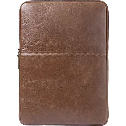MegaGear Monterey Top Grain Leather Sleeve for 15-16" MacBook (Brown)