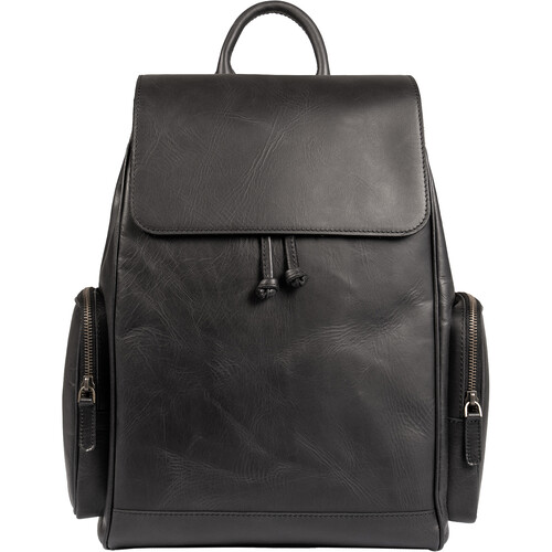 MegaGear Genuine Leather Napa Backpack (Black)