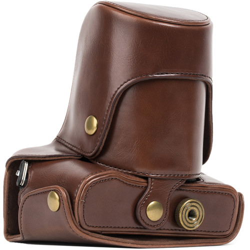MegaGear Ever Ready PU Leather Case for Olympus OM-D E-M5 with 12-50 or 14-42mm (Brown)