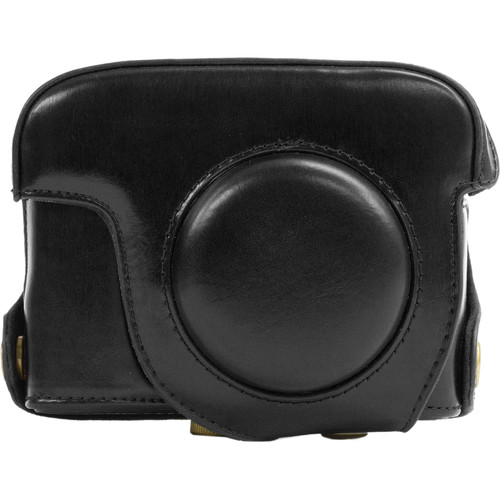 MegaGear Ever Ready Leather Camera Case and Strap for Nikon COOLPIX P7700 or P7800 (Black)