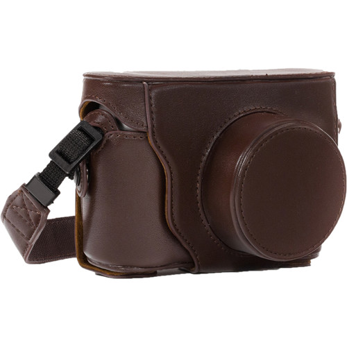 MegaGear Ever Ready PU Leather Camera Case with Strap for Fujifilm X100S (Dark Brown)
