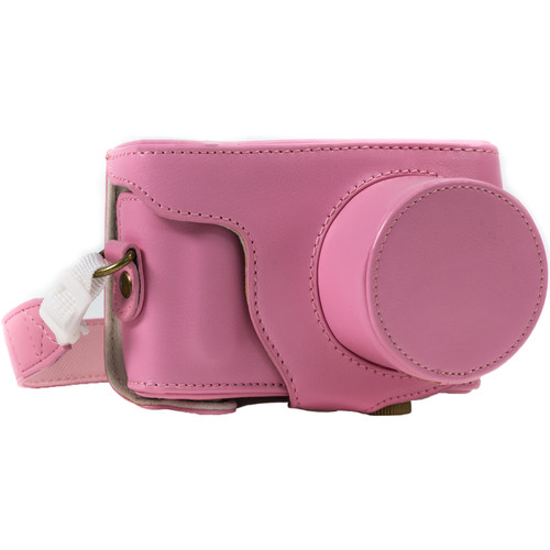 MegaGear MG390 Ever Ready Protective Camera Case and Bag for Samsung NX Mini with 9-27mm Lens (Pink)