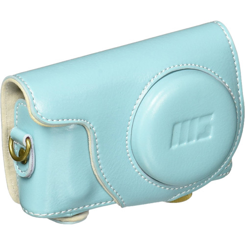 MegaGear Ever Ready PU Leather Case for Samsung NX Mini with 9mm Lens (Blue)