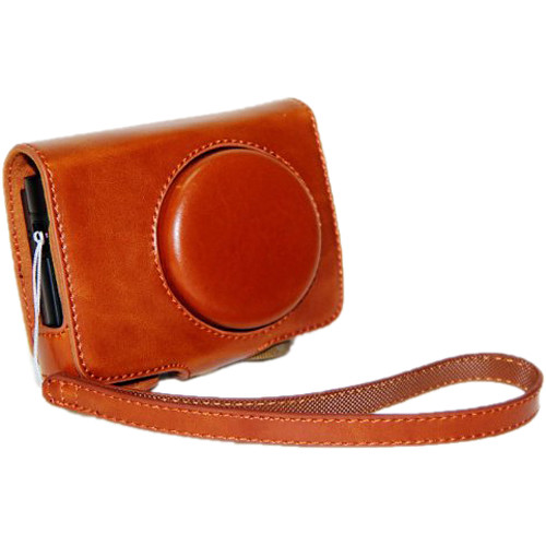 MegaGear Ever Ready PU Leather Camera Case with Strap for Panasonic Lumix DMC-LF1 (Light Brown)