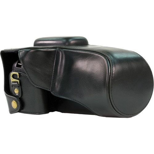 MegaGear Ever Ready PU Leather Case for Nikon D5600, D5500 and 18-140, 18-105mm Lens (Black)