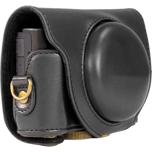 MegaGear Ever Ready  Leather Camera Case for Sony Cyber-shot DSC-HX90V or DSC-HX80B (Black)